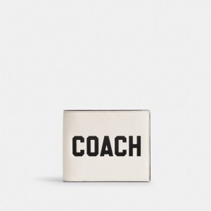 Men Coach 3 In 1 Wallet With Graphic Polished Pebble Leather Billfolds Multicolor | PH_CH81739