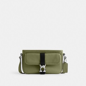 Men Coach Beck Slim Moss Crossbody Bags Olive | PH_CH77768
