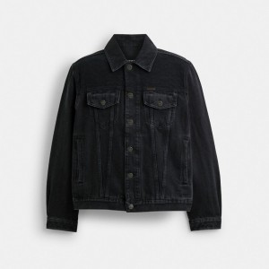 Men Coach Black Denim In Organic Cotton Jackets Black | PH_CH62729