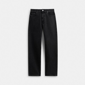 Men Coach Black Taper In Organic Cotton Jeans Black | PH_CH79219
