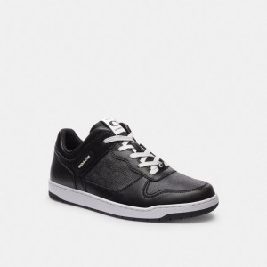 Men Coach C201 In Signature Sneakers Black | PH_CH56959