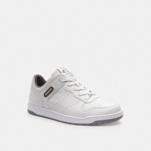 Men Coach C201 Optic Sneakers White / Grey | PH_CH14526
