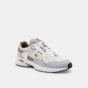 Men Coach C301 Optic Sneakers White / Grey | PH_CH65307