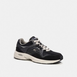 Men Coach C301 With Signature Sneakers Grey / Black | PH_CH18426