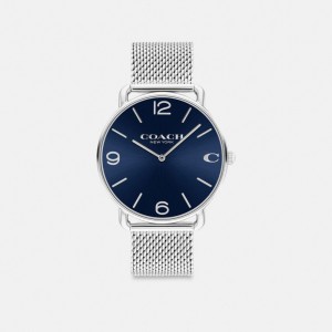 Men Coach Elliot 41 Mm Stainless Steel Watches Grey / Blue | PH_CH77022