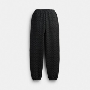 Men Coach Essential Signature Signature Joggers Grey | PH_CH48871