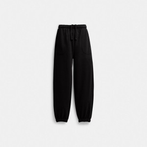 Men Coach Essential Solid Joggers Black | PH_CH49823