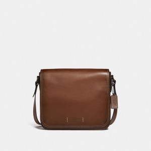Men Coach Gotham 27 Copper Messenger Bags Black | PH_CH98987