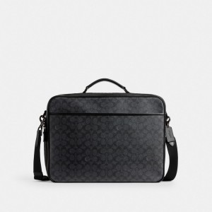 Men Coach Gotham Convertible In Signature Briefcase Grey | PH_CH90431