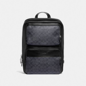 Men Coach Gotham In Signature Backpacks Black | PH_CH37704