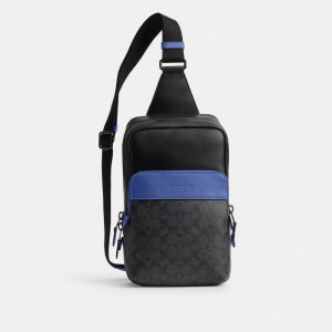 Men Coach Gotham Pack In Signature Crossbody Bags Grey | PH_CH85019