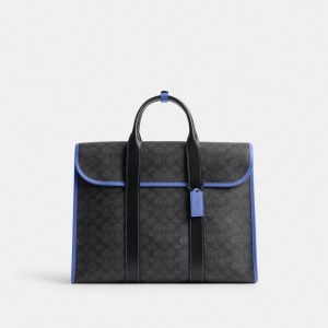 Men Coach Gotham Portfolio In Signature Briefcase Grey | PH_CH27194