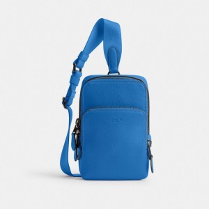 Men Coach Gotham Sling Pack 13berry Crossbody Bags Blue | PH_CH68857