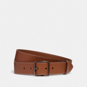 Men Coach Harness Buckle Belt 38 Mm Belts Brown | PH_CH83834