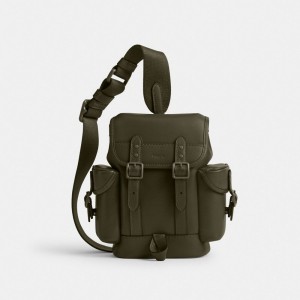 Men Coach Hitch 13 Crossbody Bags Green | PH_CH37959