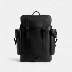Men Coach Hitch Glovetanned Leather Backpacks Black | PH_CH23689