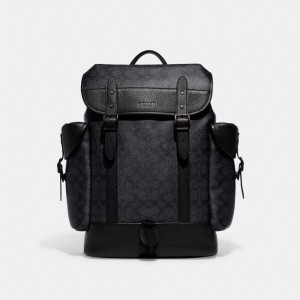 Men Coach Hitch In Signature Backpacks Grey | PH_CH62243