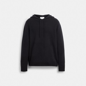Men Coach Hooded Sweaters Black | PH_CH95892