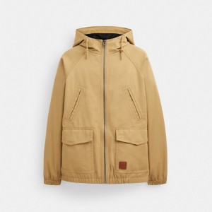 Men Coach Lightweight Parka Jackets Khaki | PH_CH37515