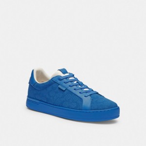 Men Coach Lowline Low Top In Signature Canvasberry Sneakers Blue | PH_CH38437