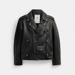 Men Coach Moto Jackets Black | PH_CH35820