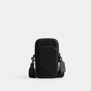 Men Coach Phone Crossbody Bags Black | PH_CH94388