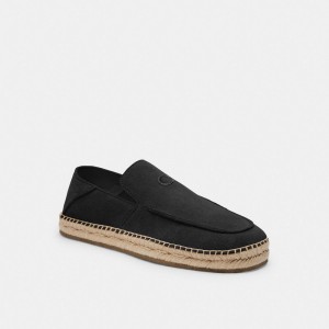Men Coach Reilly Espadrille Black | PH_CH47563