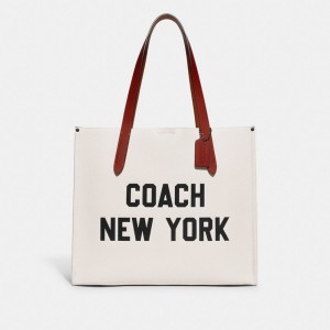 Men Coach Relay With Graphic Polished Pebble Leather Tote Bag Multicolor | PH_CH68548