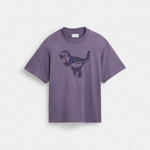 Men Coach Rexy In Organic Cotton T Shirts Purple | PH_CH31436