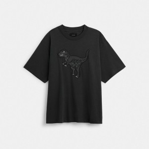 Men Coach Rexy T Shirts Black | PH_CH51119