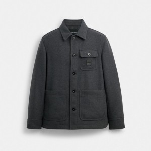 Men Coach Shirt Jackets Grey | PH_CH40204