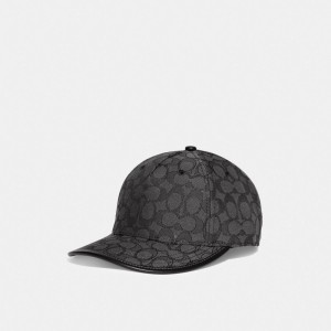 Men Coach Signature Jacquard Baseball Hats Grey | PH_CH36110