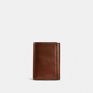 Men Coach Trifold Wallet Billfolds Brown | PH_CH56788