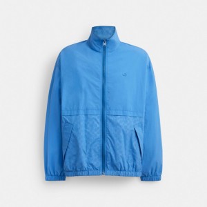 Men Coach Windbreaker Fashion Jackets Blue | PH_CH96841