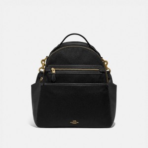 Women Coach Baby Brass Backpacks Black | PH_CH41335