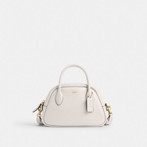 Women Coach Borough Bowling Brass Handbag White | PH_CH99409