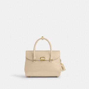 Women Coach Broome Brass Handbag White | PH_CH95280