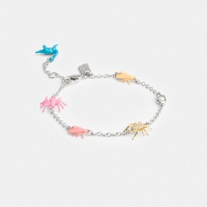 Women Coach Bug Charm Bracelets Silver | PH_CH87352
