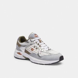 Women Coach C301 Optic Sneakers White / Grey | PH_CH78880