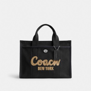 Women Coach Cargo Tote Bag Black | PH_CH19466