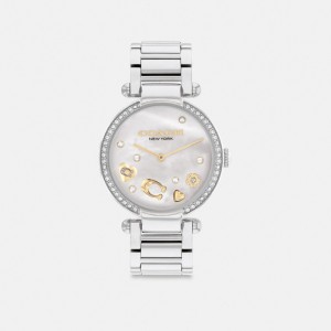 Women Coach Cary 34 Mm Stainless Steel Watches Grey | PH_CH28009