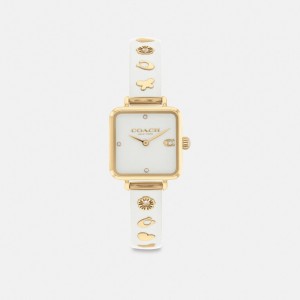 Women Coach Cass 22 Mm Chalk Watches Gold | PH_CH29607