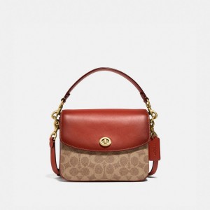 Women Coach Cassie 19 In Signature Canvas Pvc Crossbody Bags Brown | PH_CH98118