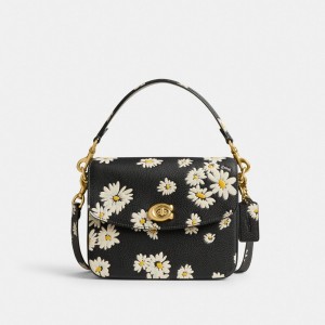 Women Coach Cassie 19 With Floral Print Brass Crossbody Bags Multicolor | PH_CH50415
