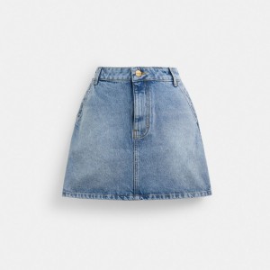 Women Coach Denim Skirt Blue | PH_CH68957