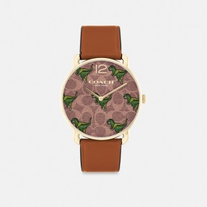 Women Coach Elliot 36 Mm Watches Brown | PH_CH46573