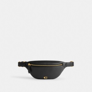 Women Coach Essential Belt Brass Belt Bags Black | PH_CH62442