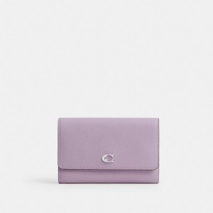 Women Coach Essential Medium Flap In Colorblock Large Wallets Purple | PH_CH73097