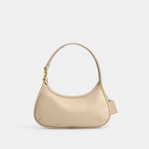 Women Coach Eve Brass Shoulder Bags White | PH_CH70165