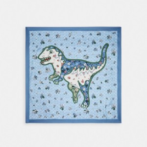 Women Coach Floral Print Rexy Silk Square Scarf Multicolor | PH_CH19919